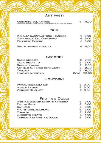 Menu della Domenica e musica dal vivo
